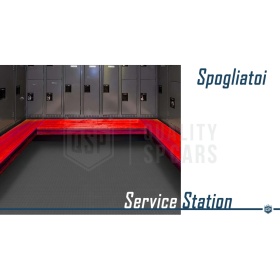 1 Tile 50x50 PVC Interlocking Garage Flooring, Black Polyvinyl High Resistance, MADE IN ITALY