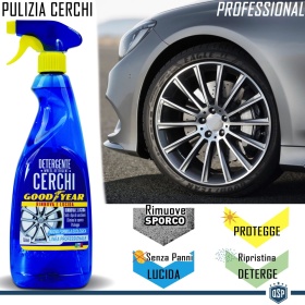GOODYEAR Limpiador Profesional de Llantas | Limpiador Pulido de Llanta | Desengrasante de Larga Duración 750ML