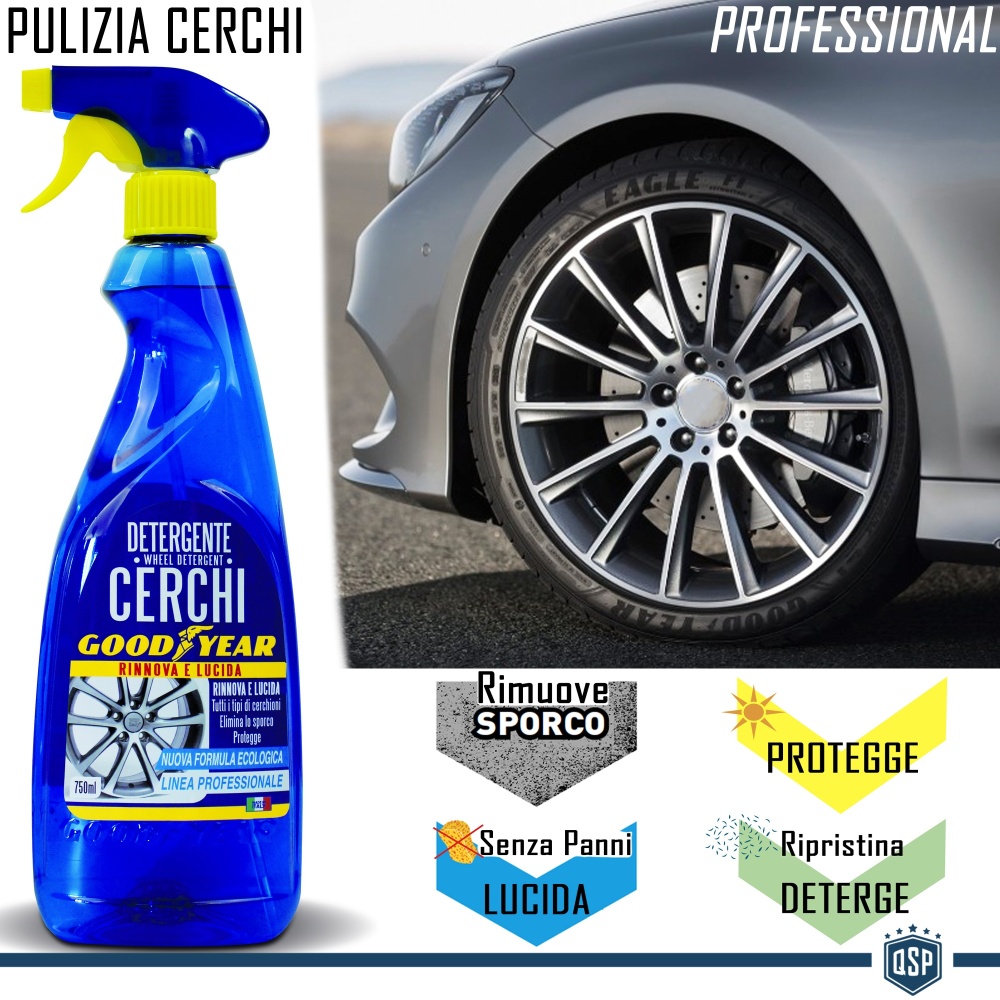 GOODYEAR Limpiador Profesional de Llantas | Limpiador Pulido de Llanta | Desengrasante de Larga Duración 750ML GOODYEAR Limpiador Profesional de Llantas | Limpiador Pulido de Llanta | Desengrasante de Larga Duración 750ML