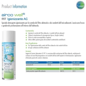 Professional SANITIZER Pollen Filter and Air Ducts Car Interior TUNAP | MADE IN GERMANY 100ML