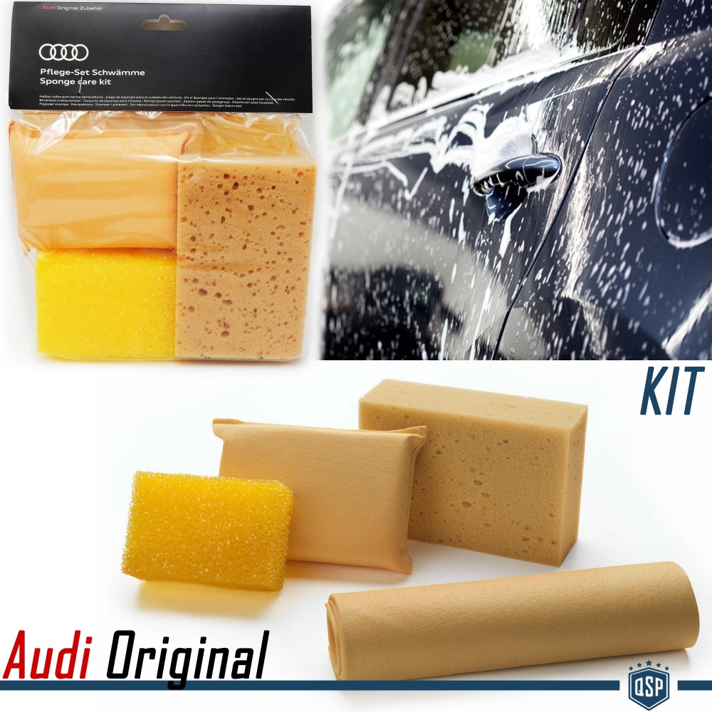 Kit de Limpieza y Lavado para Automóviles, Motocicletas, Esponjas y Paños para Carrocería y Vidrio | Audi ORIGINAL | HECHO EN ALEMANIA Kit de Limpieza y Lavado para Automóviles, Motocicletas, Esponjas y Paños para Carrocería y Vidrio | Audi ORIGINAL | HECHO EN ALEMANIA
