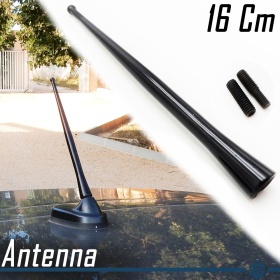 Universal Antenne Auto Kurz Stab Antenne 16 CM Dachantenne Schwarzes Aluminium AM-FM-DAB+ Empfang
