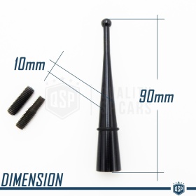 Universal Antenne Auto Kurz Stab Antenne 9 CM Dachantenne Schwarzes Aluminium AM-FM-DAB+ Empfang
