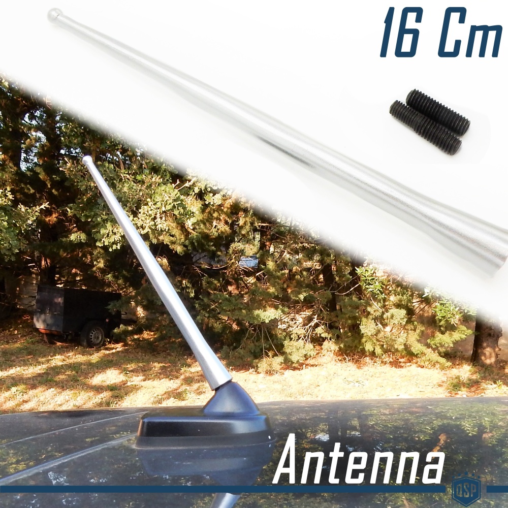 Universal Screw Aerial Car Antenna 16 CM Alluminium Silver AM-FM-DAB+ Radio Reception Universal Screw Aerial Car Antenna 16 CM Alluminium Silver AM-FM-DAB+ Radio Reception