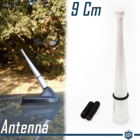 Universal Screw Aerial Car Antenna 9 CM Alluminium Silver AM-FM-DAB+ Radio Reception