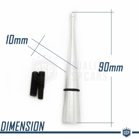Universal Screw Aerial Car Antenna 9 CM Alluminium Silver AM-FM-DAB+ Radio Reception