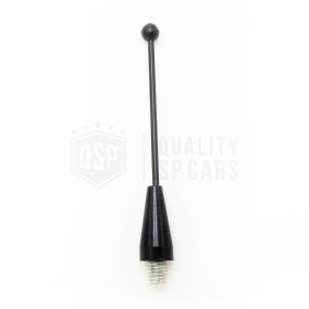 Screw Aerial Car Antenna 7 CM Alluminium Black, Compatible with thread between 5 / 6mm, AM-FM-DAB+ Radio Reception