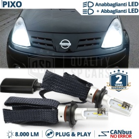 Kit LED H4 para NISSAN PIXO Luces de Cruce + Carretera | 6500K 8000LM CANbus