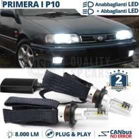 Kit LED H4 para NISSAN PRIMERA 1 P10 Luces de Cruce + Carretera | 6500K 8000LM CANbus