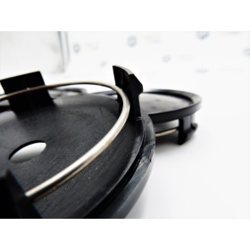 X4 TAPAS 75mm, Tapabujes de ABS Negro Fibra de Carbon de Calidad PARA Centro de llantas de aleación Mercedes Clase A, B, C, E, S, SL, SLK, ML, GL, GLA, GLK, GLS, CLA, CLS, CLK