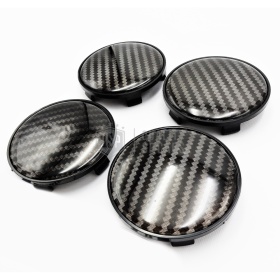 4 WHEELS HUB CENTER CAPS 68MM for BMW 1 2 3 4 5 6 7 M Z Series CARBON FIBER Effect in Quality Black ABS, FOR Alloy Wheels