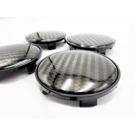 4 WHEELS HUB CENTER CAPS 68MM for BMW 1 2 3 4 5 6 7 M Z Series CARBON FIBER Effect in Quality Black ABS, FOR Alloy Wheels