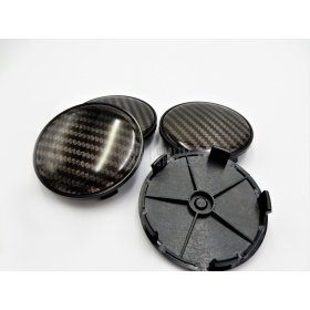 4 WHEELS HUB CENTER CAPS 68MM for BMW 1 2 3 4 5 6 7 M Z Series CARBON FIBER Effect in Quality Black ABS, FOR Alloy Wheels