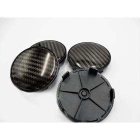 4 WHEELS HUB CENTER CAPS 68MM for BMW 1 2 3 4 5 6 7 M Z Series CARBON FIBER Effect in Quality Black ABS, FOR Alloy Wheels