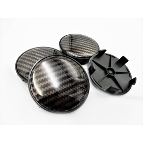 4 WHEELS HUB CENTER CAPS 68MM for BMW 1 2 3 4 5 6 7 M Z Series CARBON FIBER Effect in Quality Black ABS, FOR Alloy Wheels