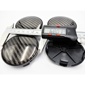 4 WHEELS HUB CENTER CAPS 68MM for BMW 1 2 3 4 5 6 7 M Z Series CARBON FIBER Effect in Quality Black ABS, FOR Alloy Wheels