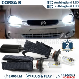 Kit LED H4 para OPEL CORSA B Luces de Cruce + Carretera | 6500K 8000LM CANbus