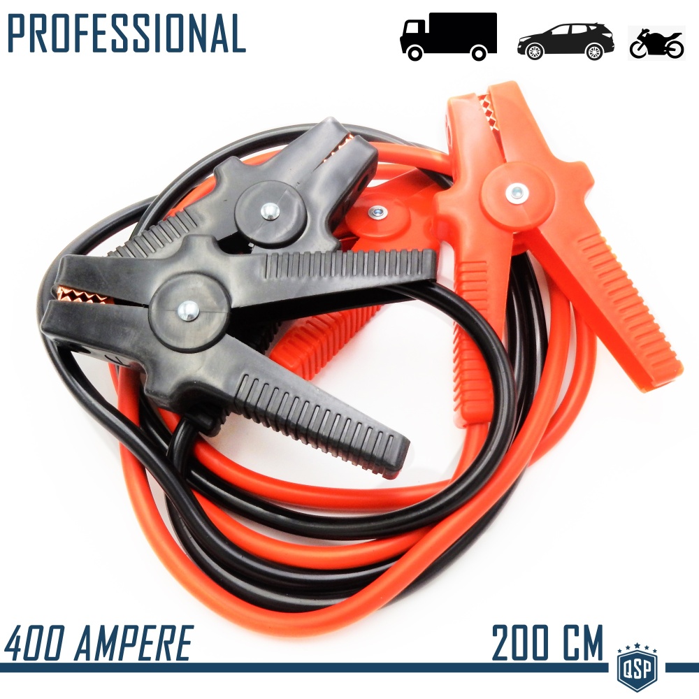 Cables Arranque Bateria Profesionales Coches, Moto, Camiones | 400 Amperios 200 Cm 12-24v Cables Arranque Bateria Profesionales Coches, Moto, Camiones | 400 Amperios 200 Cm 12-24v