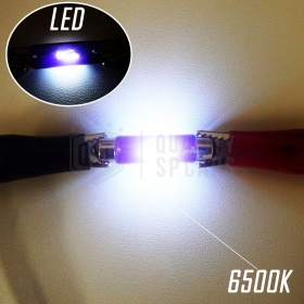 2 LED Bulbs Festoon 42-44 mm C5W Courtesy and License Plate Lights | 6500K ICE White