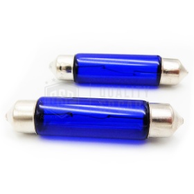 2 LED Bulbs Festoon 42-44 mm C5W Courtesy and License Plate Lights | 6500K ICE White