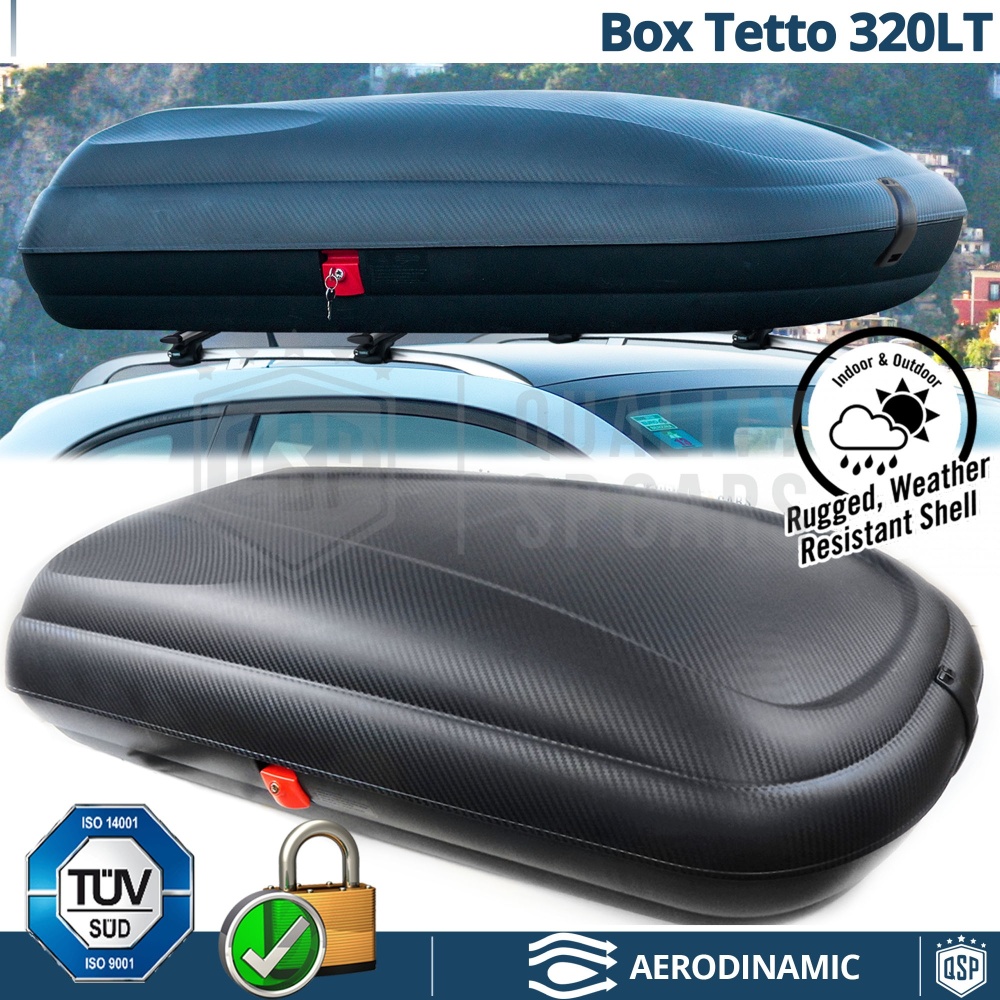 Cofre de techo para Coche, Portaequipajes de Viaje Para Seat Efecto Fibra de Carbono Negro, TÜV APROBADO y CERTIFICAD Cofre de techo para Coche, Portaequipajes de Viaje Para Seat Efecto Fibra de Carbono Negro, TÜV APROBADO y CERTIFICAD
