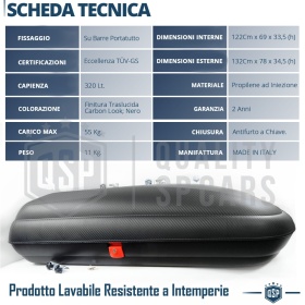 Cofre de techo para Coche, Portaequipajes de Viaje Para Seat Efecto Fibra de Carbono Negro, TÜV APROBADO y CERTIFICAD