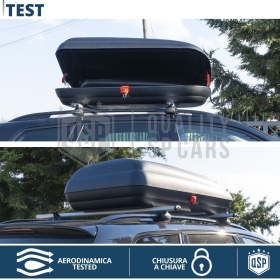 Cofre de techo para Coche, Portaequipajes de Viaje Para Seat Efecto Fibra de Carbono Negro, TÜV APROBADO y CERTIFICAD