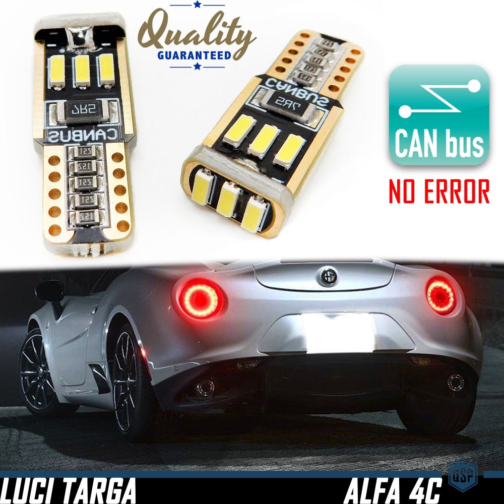 2x LED Matrícula para Alfa Romeo 4C (13-19) | Bombillas T10 W5W 6500K Blanco Frío, 100% CANBUS No Error 2x LED Matrícula para Alfa Romeo 4C (13-19) | Bombillas T10 W5W 6500K Blanco Frío, 100% CANBUS No Error