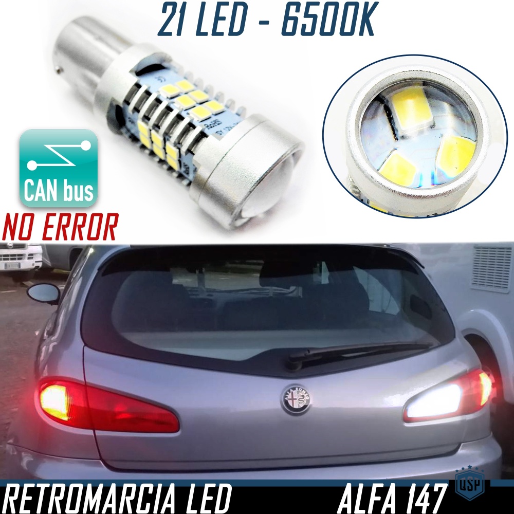 1pc LED REVERSE Light Bulb for Alfa Romeo 147 (05-10), P21W (BA15S) with 3D LENS, 21 LED 6.500K ICE White, CANBUS 1pc LED REVERSE Light Bulb for Alfa Romeo 147 (05-10), P21W (BA15S) with 3D LENS, 21 LED 6.500K ICE White, CANBUS