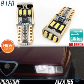 Luces de Posición LED para Alfa Romeo 155 | 2x Bombillas T10 W5W 6500K Blanco Frío | 100% CANBUS No Error