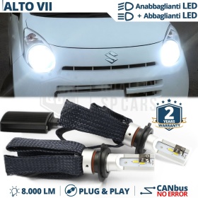 Kit LED H4 para SUZUKI ALTO 7 08-14 Luces de Cruce + Carretera | 6500K 8000LM CANbus