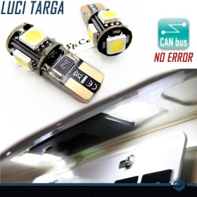 Luci Targa LED per Alfa Romeo 159 (05-11) | 2x Lampadine T10 W5W 6500K Luce Bianca | 100% CANBUS