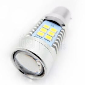 1pc LED REVERSE Light Bulb for Alfa Romeo 159 (05-11), P21W (BA15S) with 3D LENS, 21 LED 6.500K ICE White, CANBUS