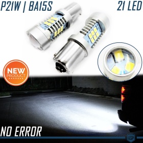 2x Luces de Marcha Atrás para Alfa Romeo Spider GTV (95-06), LED P21W - BA15S, con LENTE 3D 21 Led 6500K Luz Blanca, CANBUS