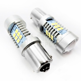 2x Luces de Marcha Atrás para Alfa Romeo Spider GTV (95-06), LED P21W - BA15S, con LENTE 3D 21 Led 6500K Luz Blanca, CANBUS