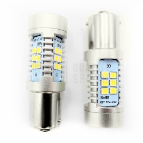 2x Luces de Marcha Atrás para Alfa Romeo Spider GTV (95-06), LED P21W - BA15S, con LENTE 3D 21 Led 6500K Luz Blanca, CANBUS