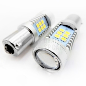2x Luces de Marcha Atrás para Alfa Romeo Spider GTV (95-06), LED P21W - BA15S, con LENTE 3D 21 Led 6500K Luz Blanca, CANBUS