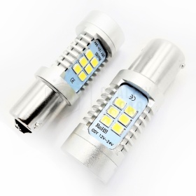 2x Luces de Marcha Atrás para Alfa Romeo Spider GTV (95-06), LED P21W - BA15S, con LENTE 3D 21 Led 6500K Luz Blanca, CANBUS