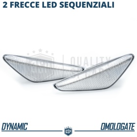 Intermitentes LED Secuenciales para BMW X3 X5 X6 Coches Homologados, Lente Blanca, CANBUS No Error