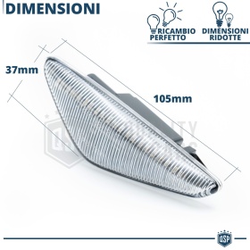 Intermitentes LED Secuenciales para BMW X3 X5 X6 Coches Homologados, Lente Blanca, CANBUS No Error