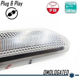 X2 Intermitentes LED Secuenciales para MINI R60 R61 Homologados, Lente Blanca, CANBUS No Error
