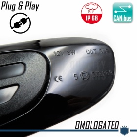 X2 Intermitentes Negra LED Secuenciales para MINI COOPER F55 F56 F57 (13-22) | Homologados, CANBUS No Error