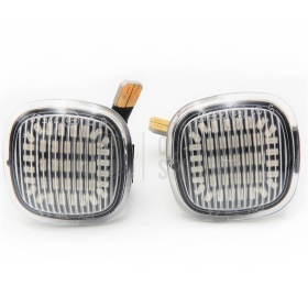 Sequential Dynamic LED Side Markers for AUDI A3, A4, A8 E-Approved, White Lens, Canbus No Error