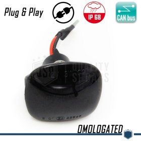 Black Sequential Dynamic LED Side Markers for AUDI A3, A4, A8, E-Approved, Canbus No Error