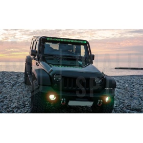 Parrilla Rejilla delantera para JEEP WRANGLER JK 2007- | "Angry Bird" Design, Negro Mate en ABS + Rejilla Trasera en ACERO Inoxidable