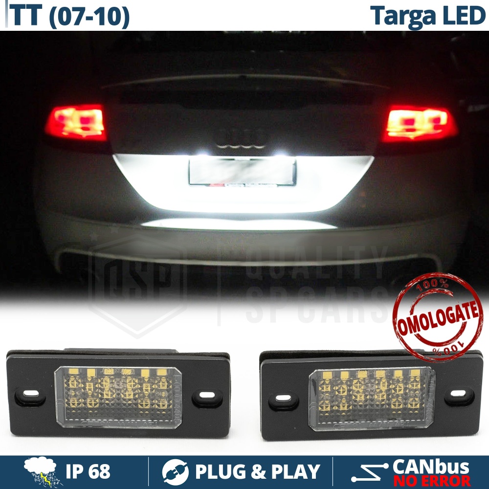 2 Luces de Matricula LED para Audi TT 8J, Canbus 6.500K Blanco Frío, Plug & Play 2 Luces de Matricula LED para Audi TT 8J, Canbus 6.500K Blanco Frío, Plug & Play
