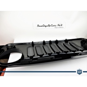 Parrilla Rejilla delantera para JEEP WRANGLER JK 2007- | "Angry Bird" Design, Negro Mate en ABS + Rejilla Trasera en ACERO Inoxidable
