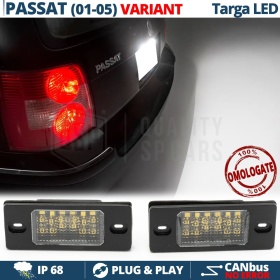 2 Luces de Matricula LED para VW Passat B5 Variant Facelift (01-05) | 100% CANbus, 18 LED 6500K Blanco Frío, Plug & Play