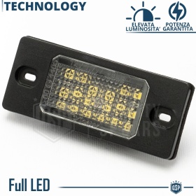 2 Luces de Matricula LED para VW Passat B5 Variant Facelift (01-05) | 100% CANbus, 18 LED 6500K Blanco Frío, Plug & Play