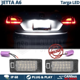 2 Luces de Matricula LED para VW Jetta A6 (10-18) | 100% CANbus, 18 LED 6.500K Blanco Frío | Plug & Play